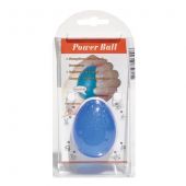 Мяч д/тренировки кисти руки яйцевидной формы жесткий голубой MR300