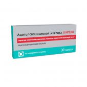Ацетилсалициловая к-та Кардио таб.п/о плен.раствор./кишечн. 100мг №30