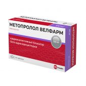 Метопролол Велфарм таб. 100мг №60