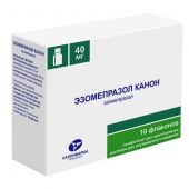 Эзомепразол Канон лиоф.д/р-ра для в/в введ. 40мг №10