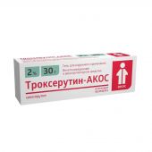 Троксерутин-АКОС гель д/наруж.прим. 2% 30г