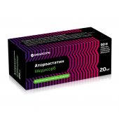 Аторвастатин Медисорб таб.п/о плен. 20мг №90
