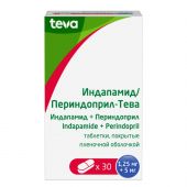 Индапамид/Периндоприл-Тева таб.п/о плен. 1,25мг+5мг №30  №3