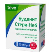 Буденит Стери-Неб сусп.для ингал. 0,5мг/мл амп. 2мл №20