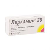 Леркамен 20 таб.п/о плен. 20мг №60 №2