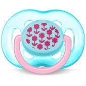 Филипс Авент пустышка Дизайн силиконовая 6-18мес  д/девочек №1 86125