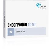 Бисопролол таб.п/о плен. 10мг №30 №4